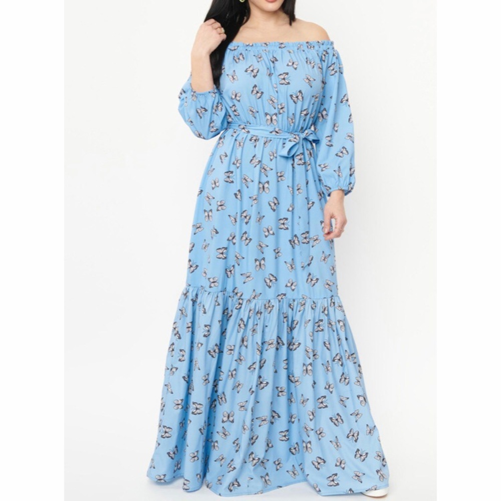 🦋☁️Butterfly Sky Maxi Dress Blue☁️🦋